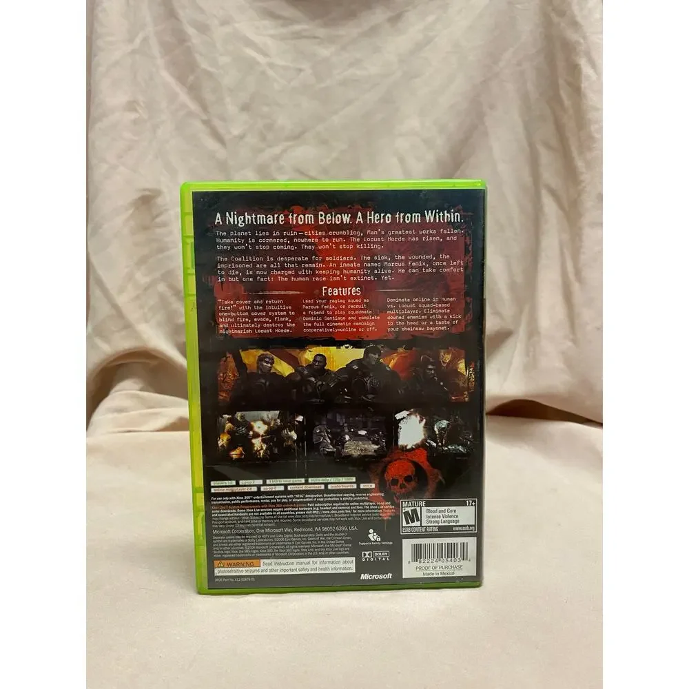 Gears of War XBOX 360 (Microsoft Xbox 360, 2006) CIB